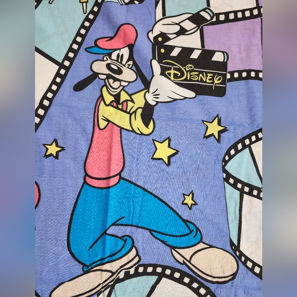 Vintage Disney "Hollywood Film" Double Sided Duvet Cover Zippered Twin - Picture 9 of 10